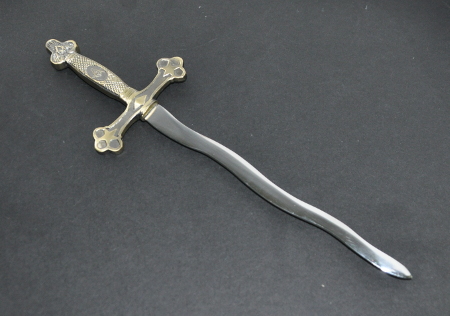 Masonic Letter Opener - 10in length (250mm) - flame blade - Click Image to Close